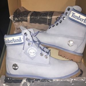 Timberlands light blue nuck buck